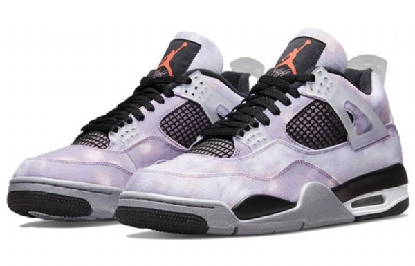 Nike Air Jordan 4 Retro Basketball Sko Til Mænd Sort Lilla