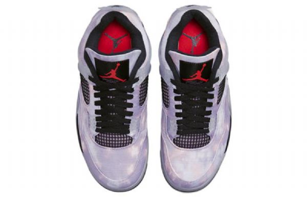 Nike Air Jordan 4 Retro Basketball Sko Til Mænd Sort Lilla