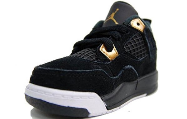 Nike Air Jordan 4 Retro Bt Sko Til Børn Hvid Sort