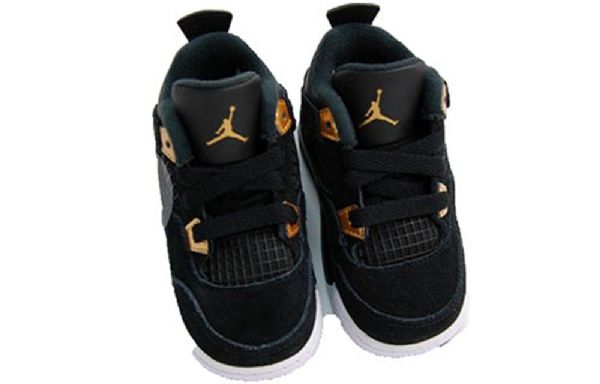 Nike Air Jordan 4 Retro Bt Sko Til Børn Hvid Sort