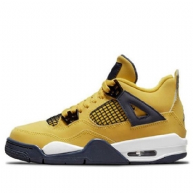 Nike Air Jordan 4 Retro Gs Basketball Sko Til Mænd Gul