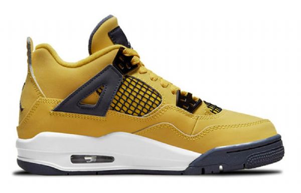 Nike Air Jordan 4 Retro Gs Basketball Sko Til Mænd Gul