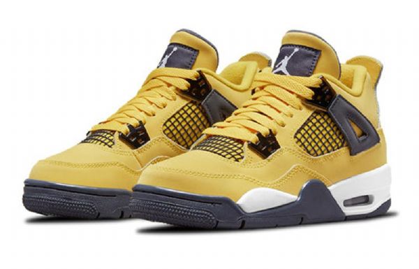 Nike Air Jordan 4 Retro Gs Basketball Sko Til Mænd Gul