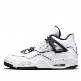 Nike Air Jordan 4 Retro Gs Basketball Sko Til Mænd Hvid