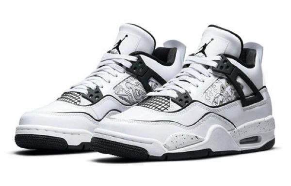 Nike Air Jordan 4 Retro Gs Basketball Sko Til Mænd Hvid