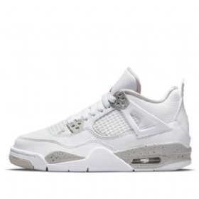 Nike Air Jordan 4 Retro Gs Basketball Sko Til Mænd Hvid