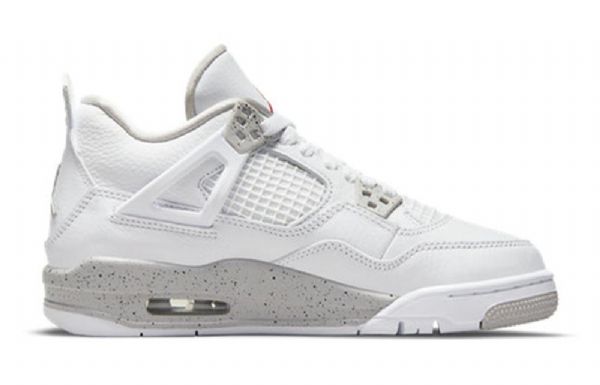 Nike Air Jordan 4 Retro Gs Basketball Sko Til Mænd Hvid