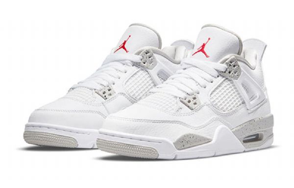 Nike Air Jordan 4 Retro Gs Basketball Sko Til Mænd Hvid