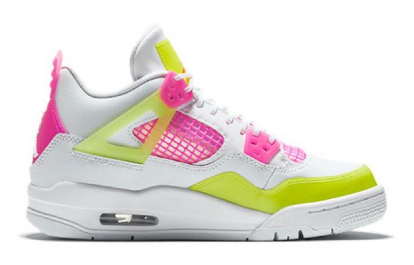 Nike Air Jordan 4 Retro Gs Basketball Sko Til Mænd Hvid Citron