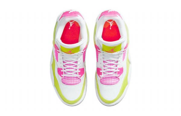 Nike Air Jordan 4 Retro Gs Basketball Sko Til Mænd Hvid Citron