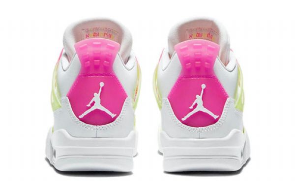 Nike Air Jordan 4 Retro Gs Basketball Sko Til Mænd Hvid Citron