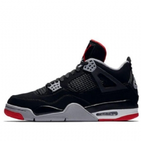 Nike Air Jordan 4 Retro Og Basketball Sko Til Mænd Sort Rød