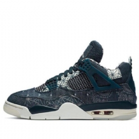 Nike Air Jordan 4 Retro Se Basketball Sko Til Mænd Mørkeblå Blå