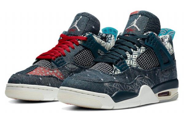 Nike Air Jordan 4 Retro Se Basketball Sko Til Mænd Mørkeblå Blå