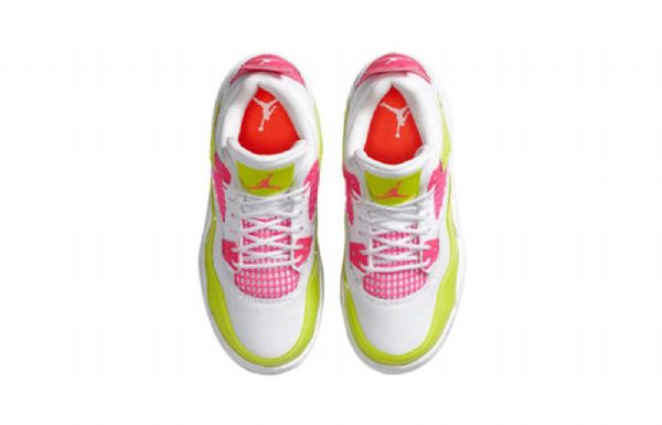 Nike Air Jordan 4 Retro Se Ps Basketball Sko Til Børn Hvid Citron