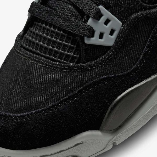 Nike Air Jordan 4 Retro Se Sko Til Børn Sort Hvid Rød Lysegrå