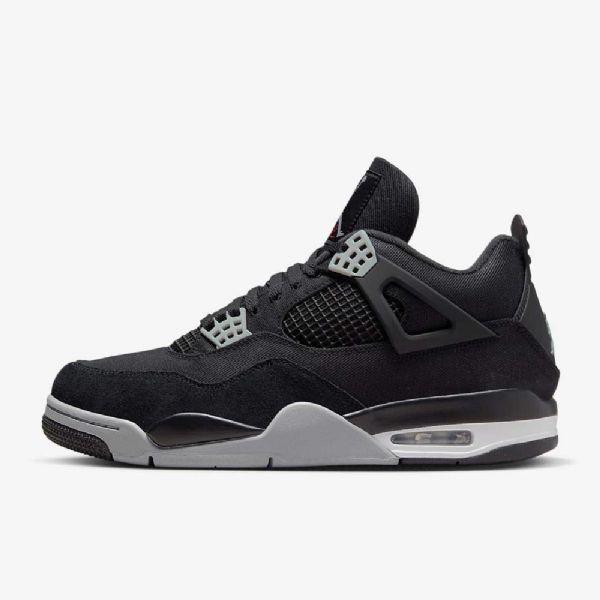 Nike Air Jordan 4 Retro Se Sko Til Mænd Sort Hvid Rød Lysegrå