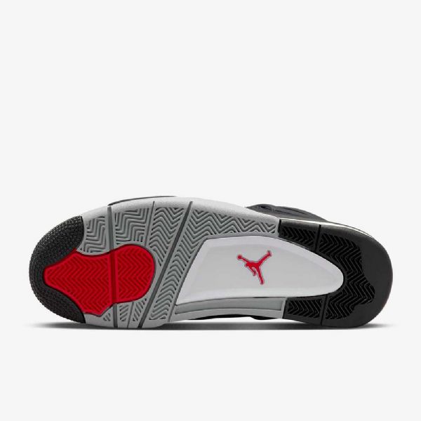 Nike Air Jordan 4 Retro Se Sko Til Mænd Sort Hvid Rød Lysegrå