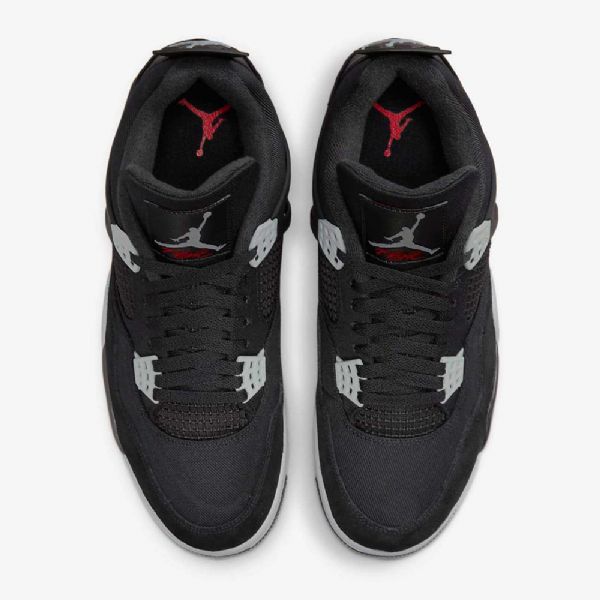 Nike Air Jordan 4 Retro Se Sko Til Mænd Sort Hvid Rød Lysegrå