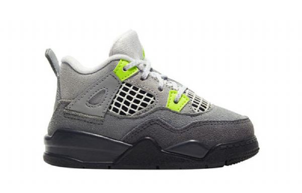 Nike Air Jordan 4 Retro Se Td Basketball Sko Til Børn Grå