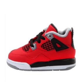 Nike Air Jordan 4 Retro Sko Til Børn Rød