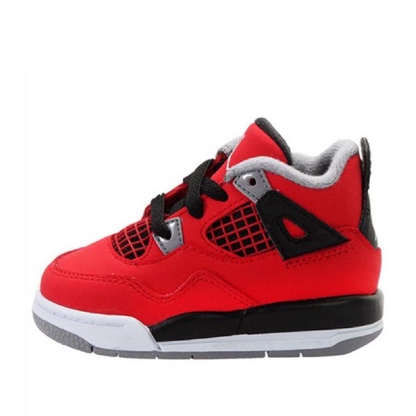 Nike Air Jordan 4 Retro Sko Til Børn Rød