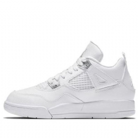 Nike Air Jordan 4 Retro Td Basketball Sko Til Børn Hvid