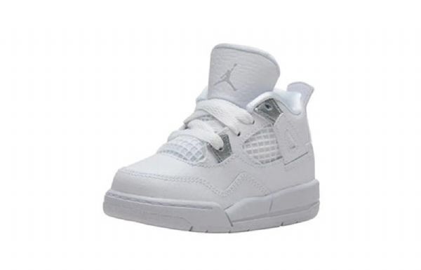 Nike Air Jordan 4 Retro Td Basketball Sko Til Børn Hvid