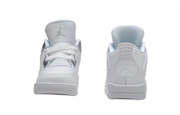 Nike Air Jordan 4 Retro Td Basketball Sko Til Børn Hvid