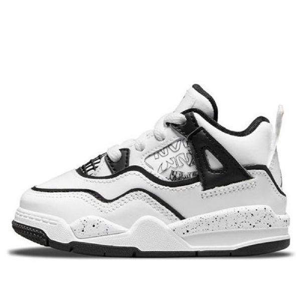 Nike Air Jordan 4 Retro Td Basketball Sko Til Børn Hvid