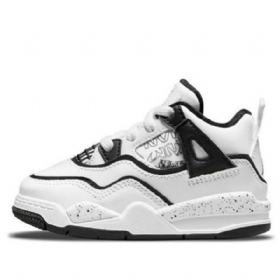Nike Air Jordan 4 Retro Td Basketball Sko Til Børn Hvid