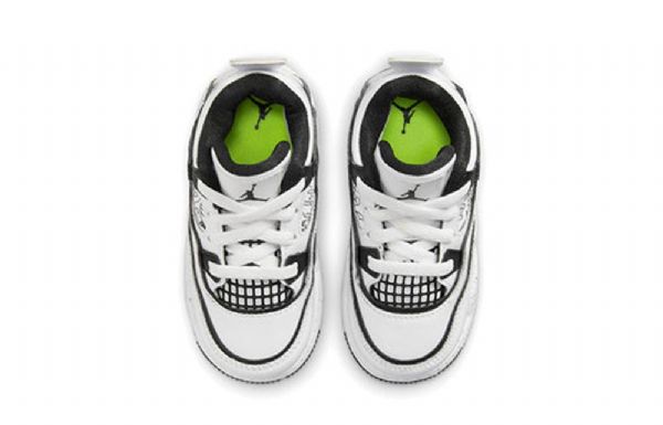 Nike Air Jordan 4 Retro Td Basketball Sko Til Børn Hvid