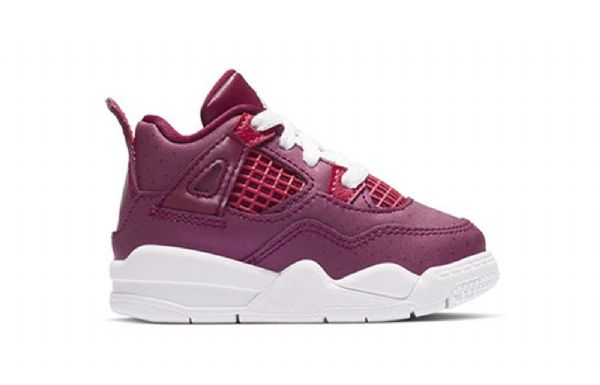 Nike Air Jordan 4 Retro Td Basketball Sko Til Børn Lilla