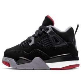 Nike Air Jordan 4 Retro Td Basketball Sko Til Mænd Sort Rød