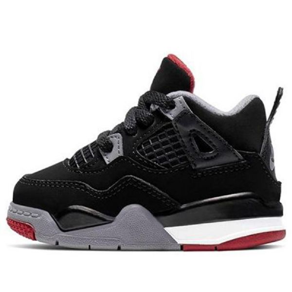 Nike Air Jordan 4 Retro Td Basketball Sko Til Mænd Sort Rød