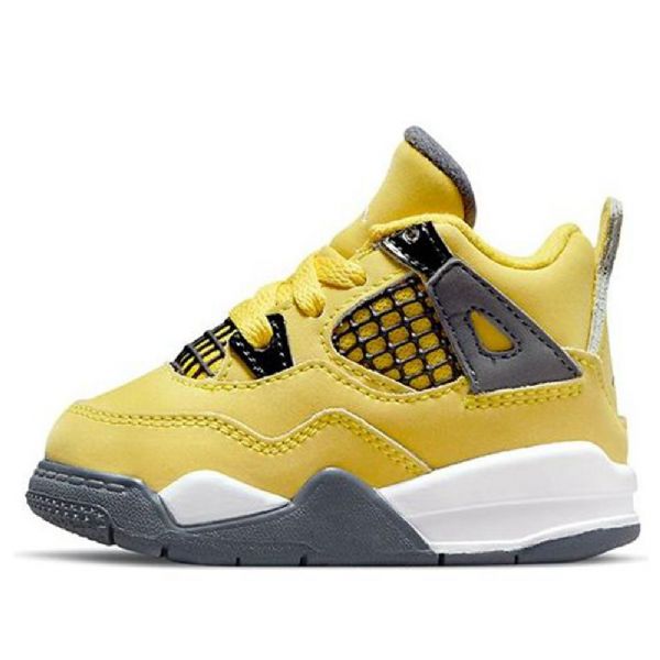 Nike Air Jordan 4 Retro Td Sko Til Børn Gul