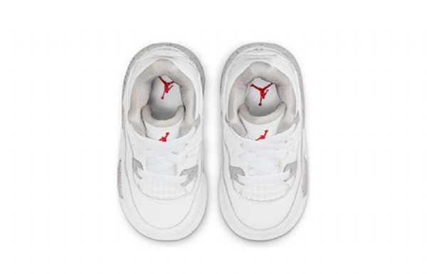 Nike Air Jordan 4 Retro Td Sko Til Børn Hvid