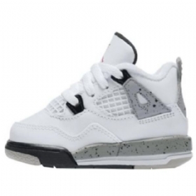Nike Air Jordan 4 Retro Td Sko Til Børn Hvid