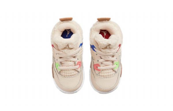 Nike Air Jordan 4 Retro Td Sko Til Børn Khaki