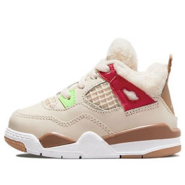 Nike Air Jordan 4 Retro Td Sko Til Børn Khaki