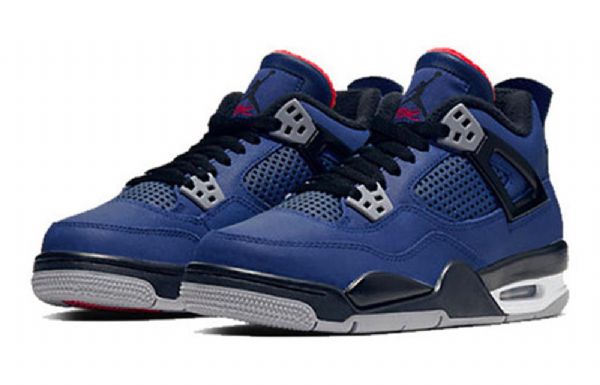 Nike Air Jordan 4 Retro Wntr Gs Basketball Sko Til Mænd Blå