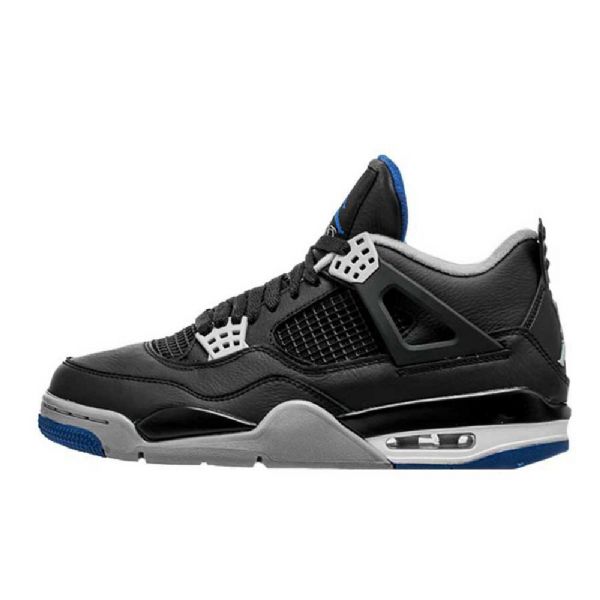 Nike Air Jordan 4 Royal Sko Til Mænd Sort Kongeblå Blå