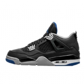 Nike Air Jordan 4 Royal Sko Til Mænd Sort Kongeblå Blå