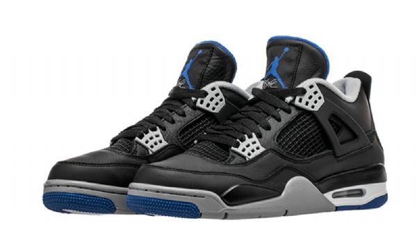 Nike Air Jordan 4 Royal Sko Til Mænd Sort Kongeblå Blå