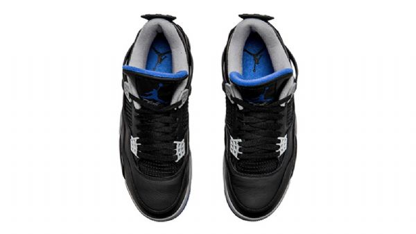 Nike Air Jordan 4 Royal Sko Til Mænd Sort Kongeblå Blå