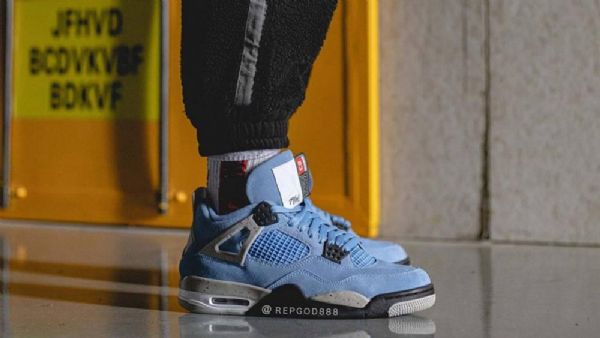 Nike Air Jordan 4 Sko Til Damer Blå