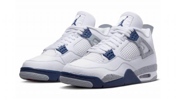 Nike Air Jordan 4 Sko Til Damer Marineblå