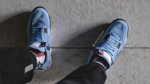 Nike Air Jordan 4 Sko Til Mænd Blå
