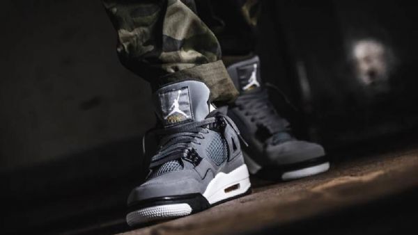 Nike Air Jordan 4 Sko Til Mænd Grå