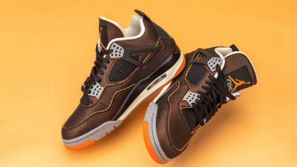 Nike Air Jordan 4 Starfish Sko Til Mænd Brun